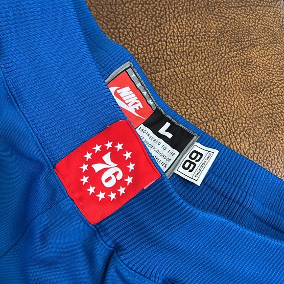 Rare Nike NBA Philadelphia 76ers Warm Up Pants with snap on open & close bottoms - Picture 2 of 8